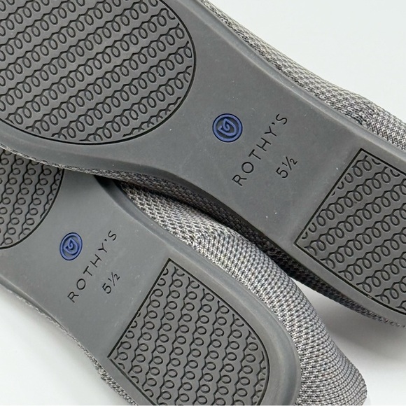 Rothy's Women’s The Flat Pebble Gray Elegant SlipOn Ballet Slippers 5.5 Washable - Picture 6 of 12